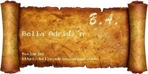 Bella Adrián névjegykártya