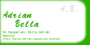 adrian bella business card