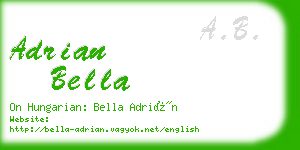 adrian bella business card
